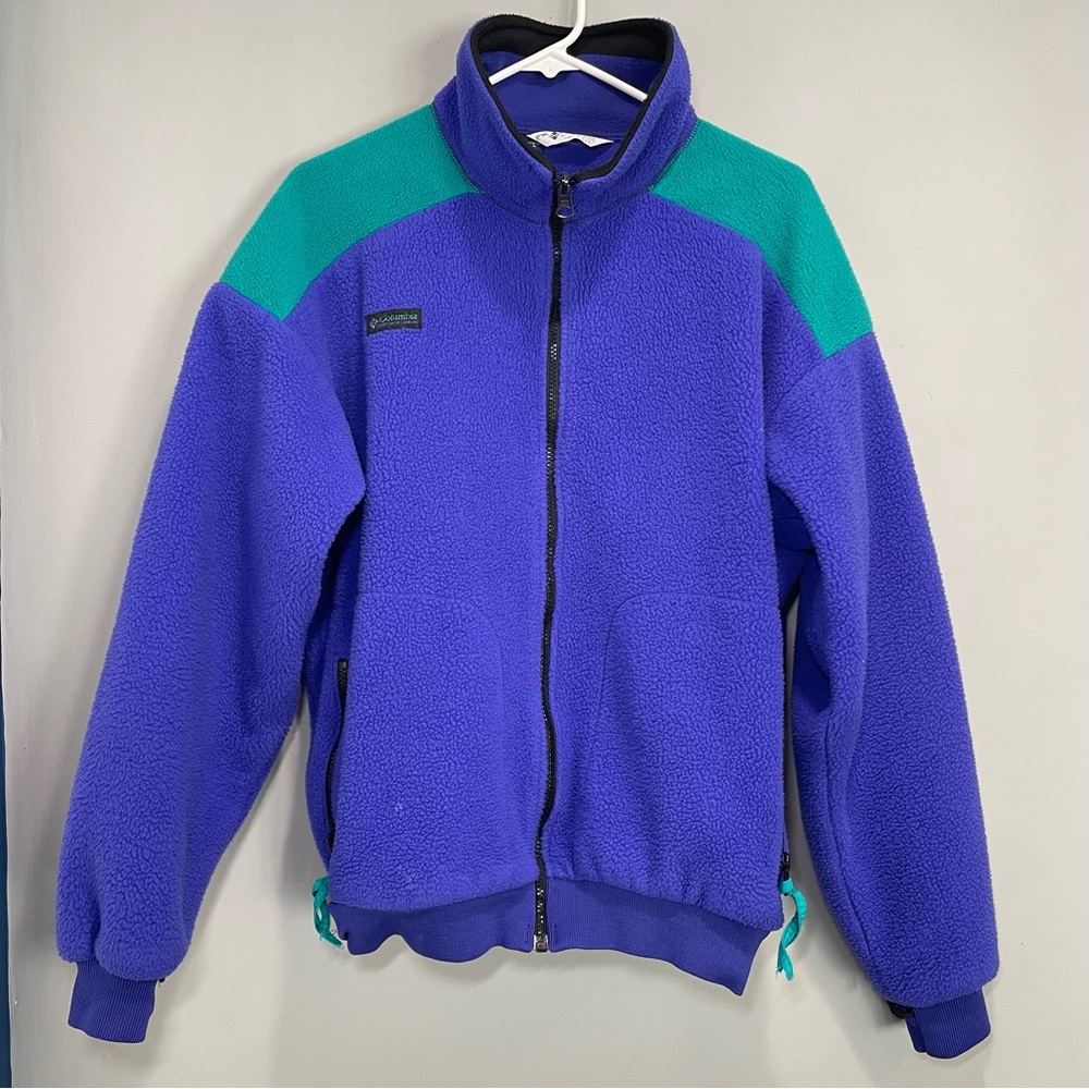 Vintage Columbia radial sleeve zipper jacket Men  size Large .
